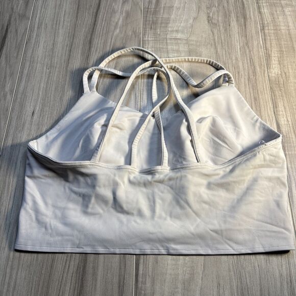 lululemon Energy Longline Bra Ivory Off White Size 10 - Picture 7 of 8